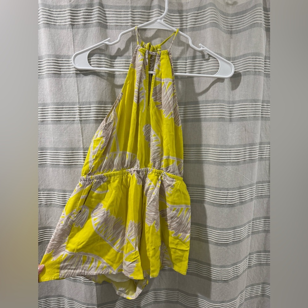 Yellow romper. Size Small